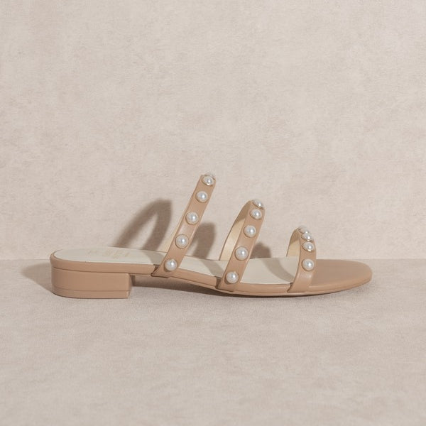 Valerie - Pearl Flat Sandals