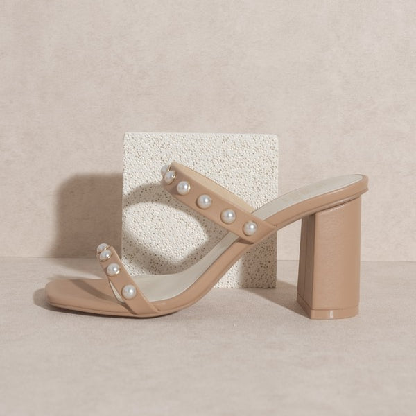 Victoria - Pearl Strap Heel